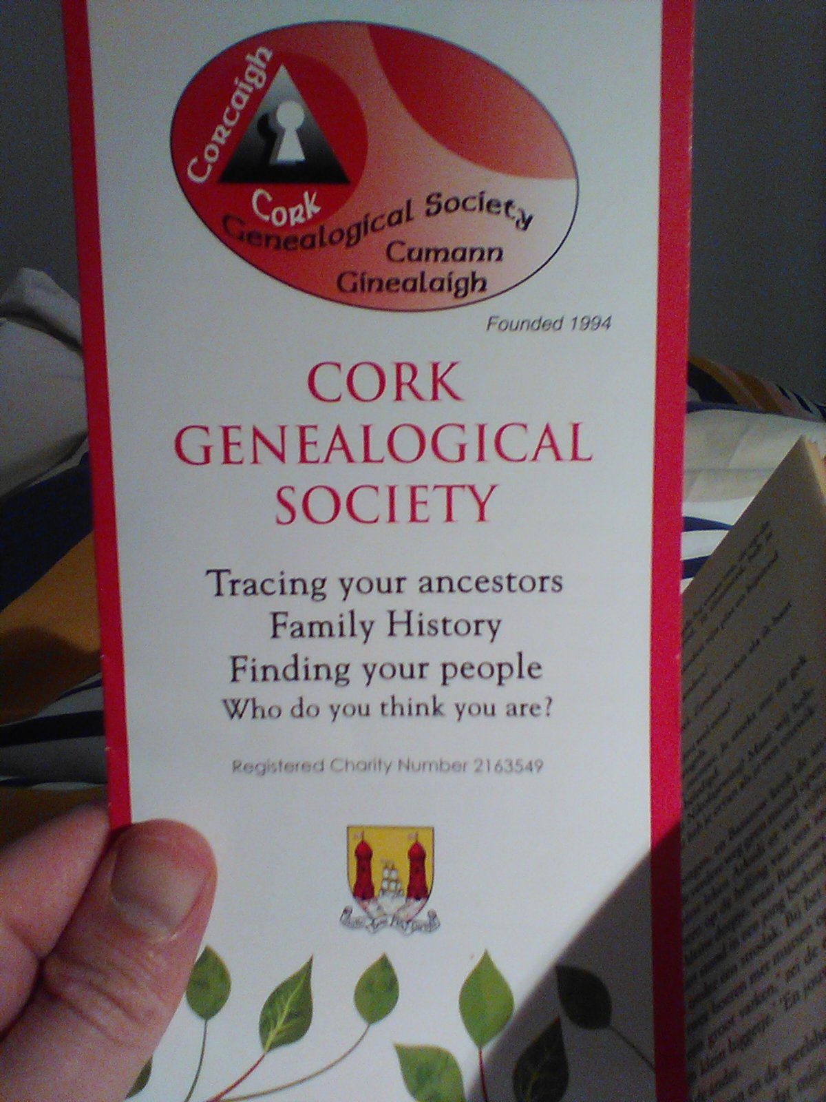 CORK GENEALOGICAL SOCIETY